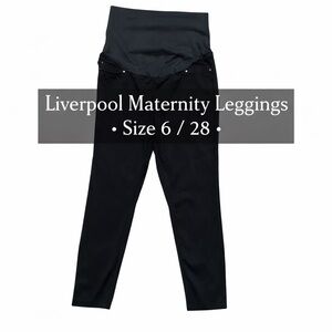 Liverpool Los Angeles Maternity Black Leggings Size 6 / 28 Stretch Pull On